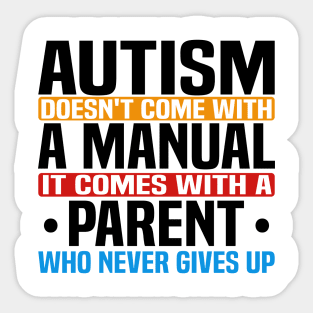 Autism awareness No manual Sticker